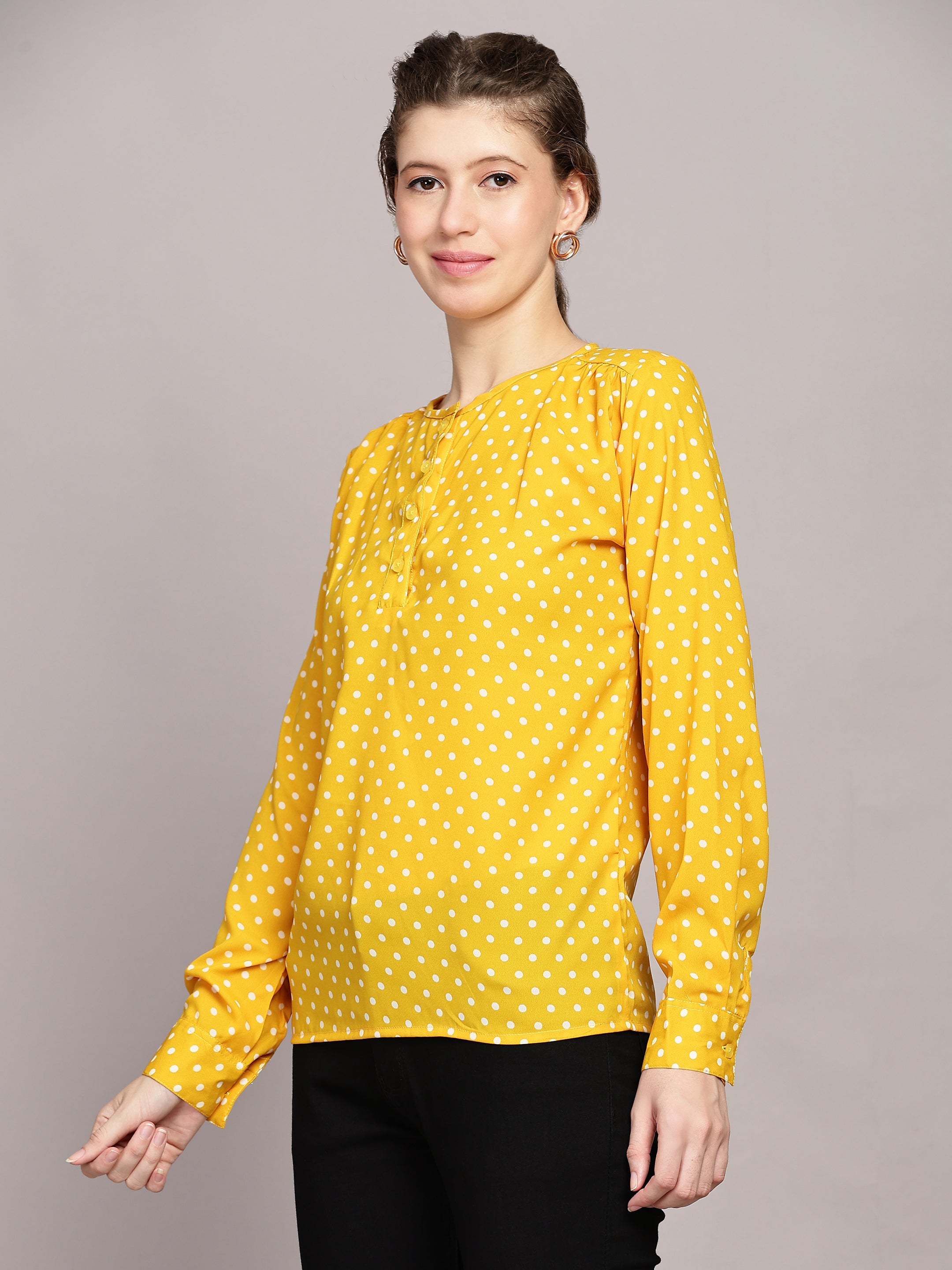 Polka Printed Casual Top
