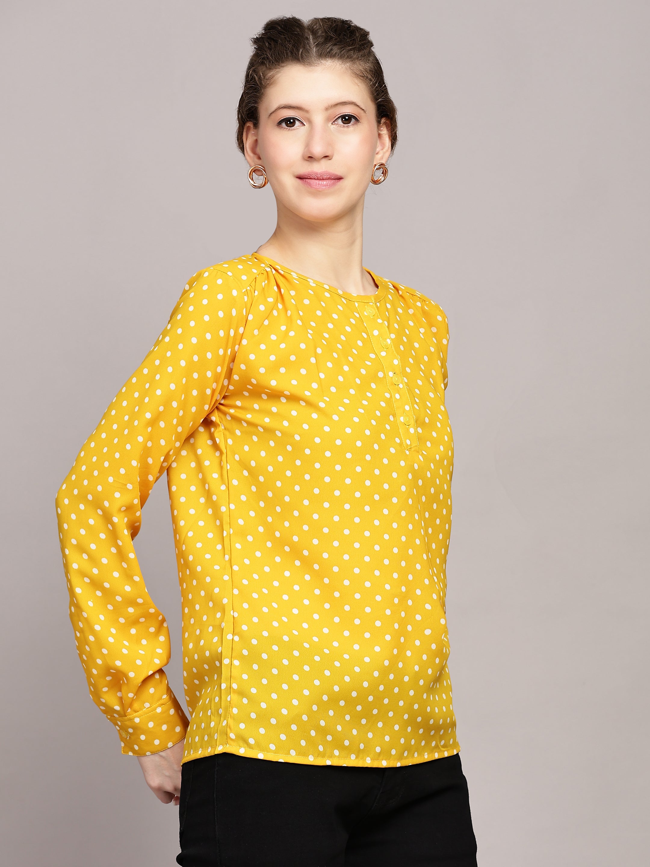 Polka Printed Casual Top