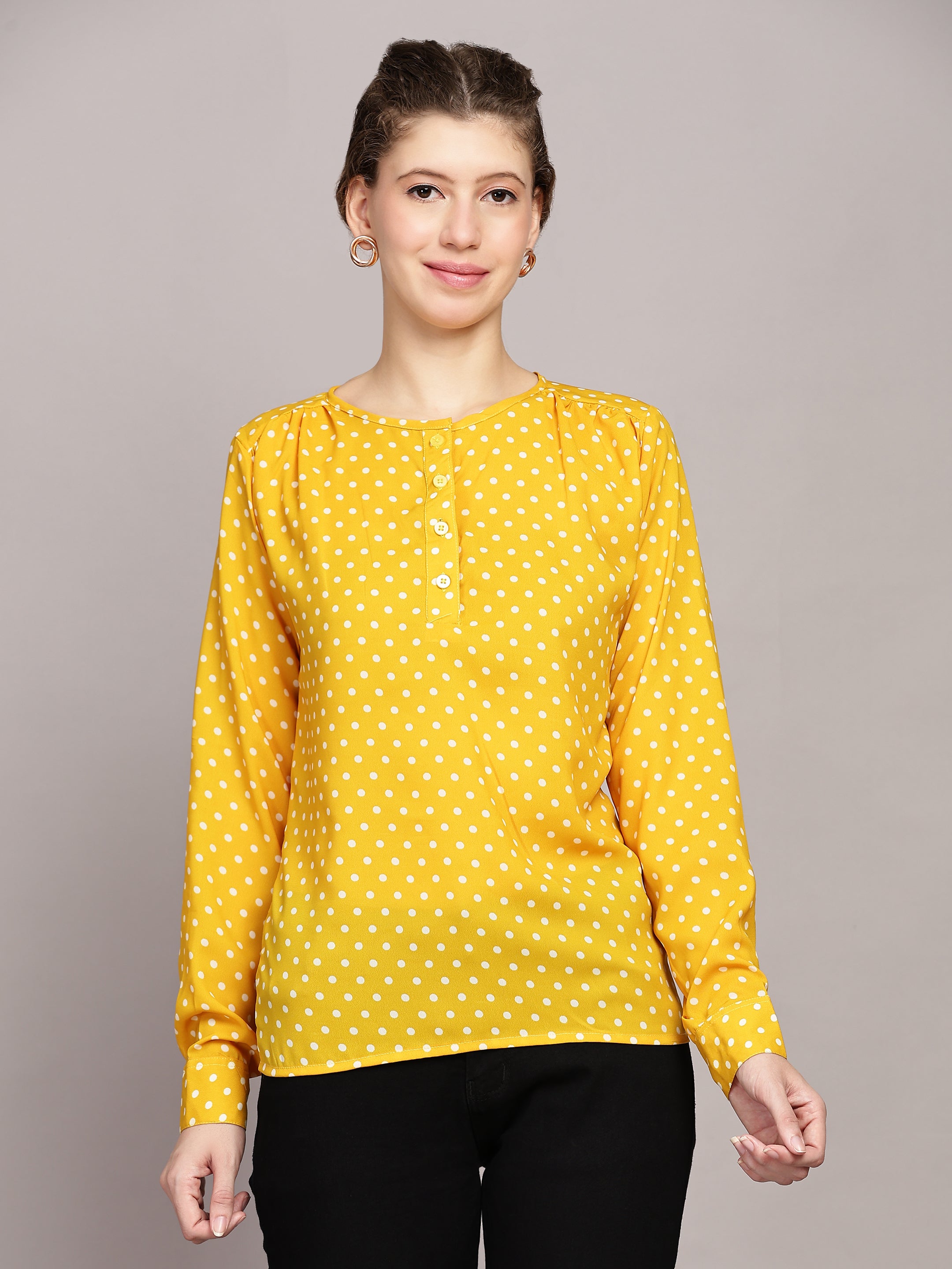 Polka Printed Casual Top