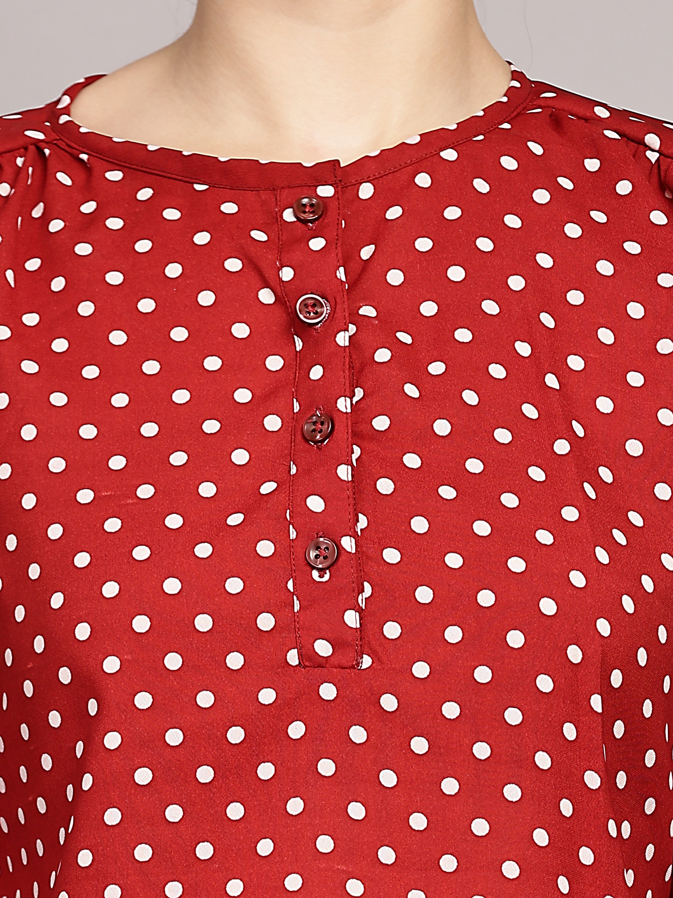 Polka Printed Casual Top