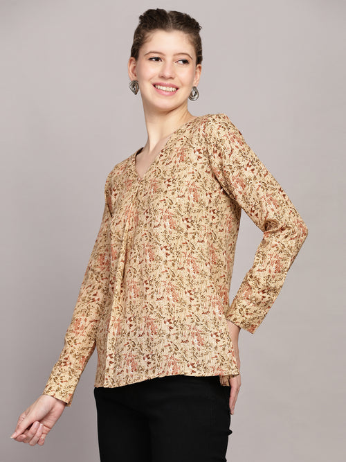 Floral Printed V-Neck Top