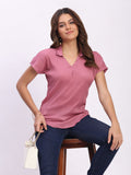 Shirt Collared Solid Versatile Regular Fit Top